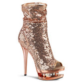 6" Heel BLONDIE-R-1008 Rose Gold Sequis